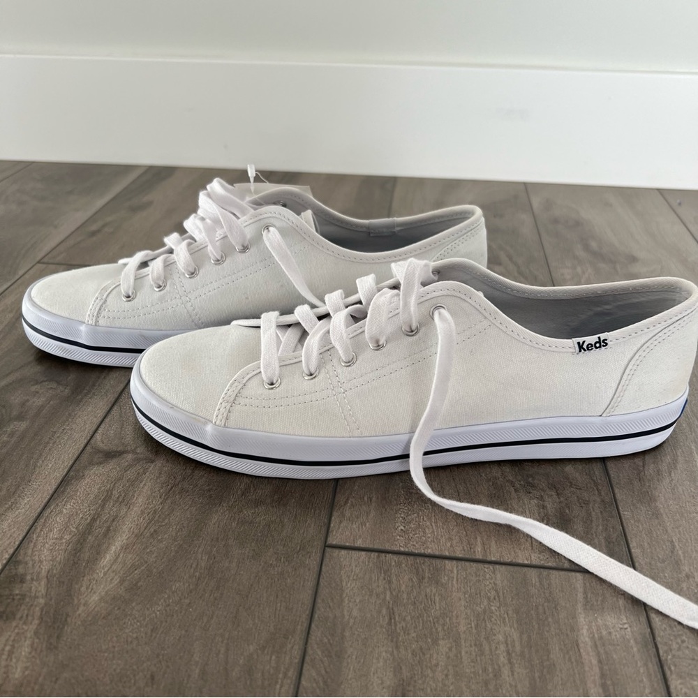 Keds Women's White Canvas Sneakers - Size 9
